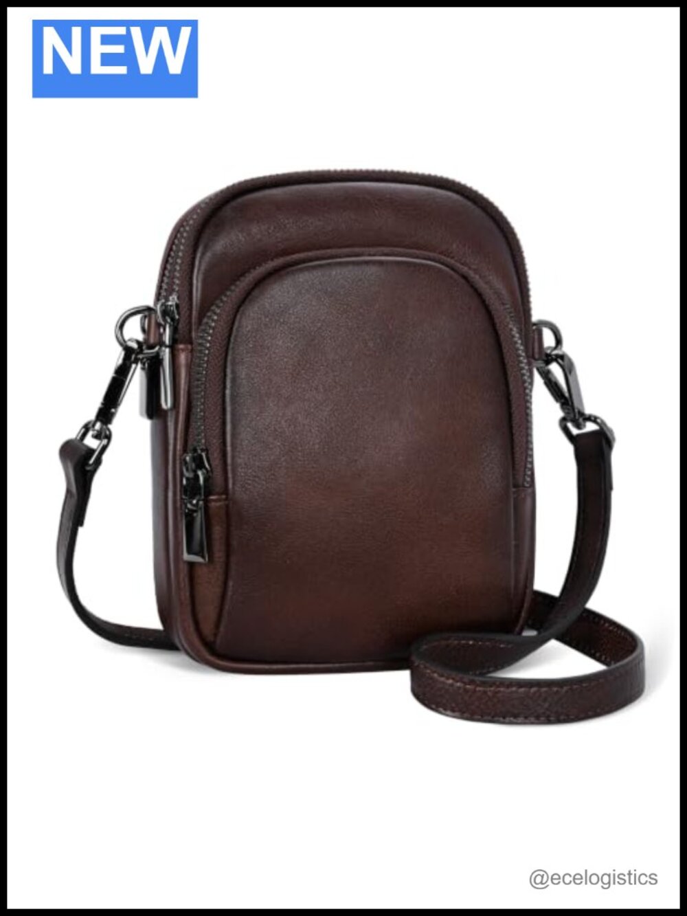 Genuine Leather Crossbody Bag with RFID Protection Small Shoulder Purse Phone